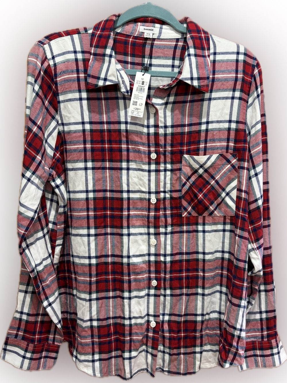 Garage Women’s Flannel Shirt M NWT